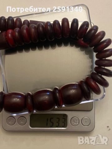 Колие от антични мъниста от рог „Катрин Нол“ или „Герда Лингаард“, снимка 4 - Колиета, медальони, синджири - 51785098