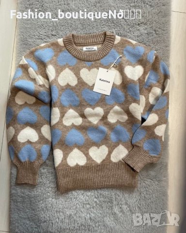 Дамски пуловер на сърчица  , снимка 4 - Блузи с дълъг ръкав и пуловери - 43899648