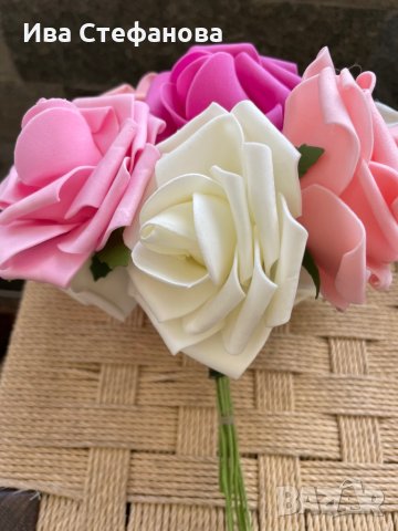 Букет от постоянни рози Свети Валентин за влюбените романтичен подарък, снимка 9 - Изкуствени цветя - 35657984