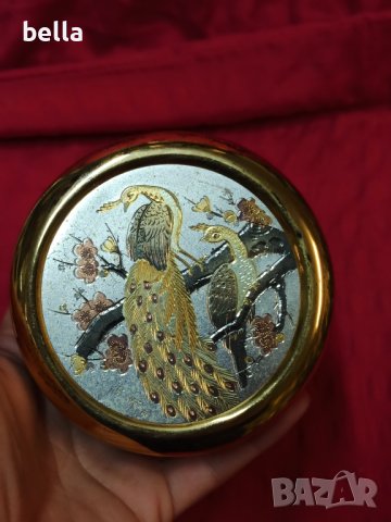 Порцеланова кутия за дребни бижута. Японската древна техника Чокин - с красиви Райски птици., снимка 8 - Други ценни предмети - 43700090