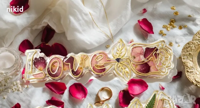 Love Роза прав силиконов молд форма за гипс свещ шоколад декор украса, снимка 4 - Форми - 52597601