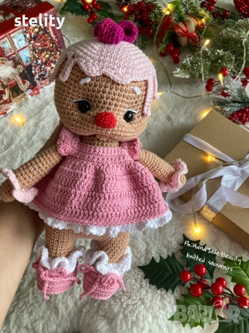 Джинджифилова плетена бисквитка, снимка 5 - Играчки за стая - 51694769