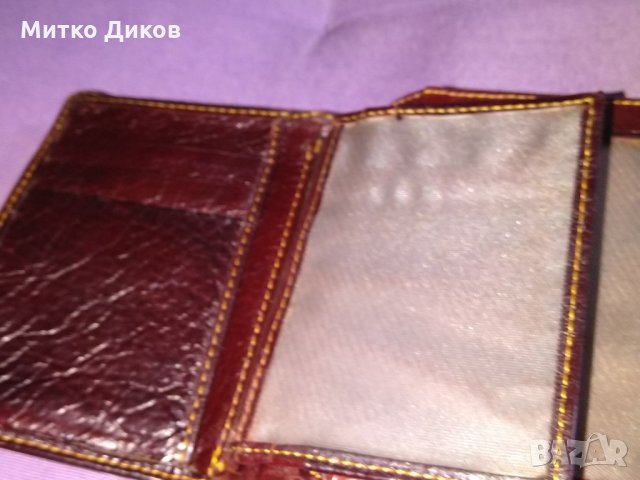 Портфейл Сек естествена кожа 110х100мм, снимка 3 - Портфейли, портмонета - 33021117