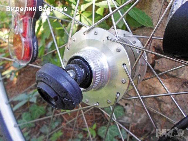Динамо главина/капла/за диск и v brake 28*29 Shimano, снимка 5 - Части за велосипеди - 37635769
