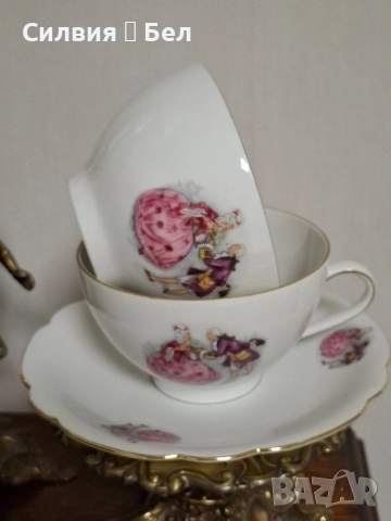 Винтидж комплект за двама , снимка 4 - Чаши - 51895931