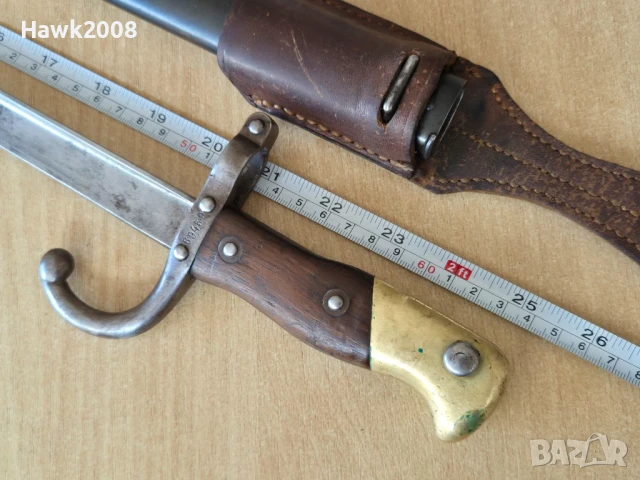 Щик пушка Гра 1877 кания лопус нож ятаган сабя кама кинжал, снимка 10 - Антикварни и старинни предмети - 50911063