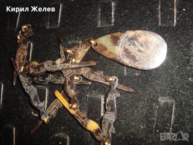 ВИНТИДЖ АРТ ОГЪРЛИЦА НЕЖКО КОЛИЕ ГРАВИРАНО КАТАЛИН СТАРИННО РЯДКО УКРАШЕНИЕ 4836, снимка 9 - Колиета, медальони, синджири - 32241465