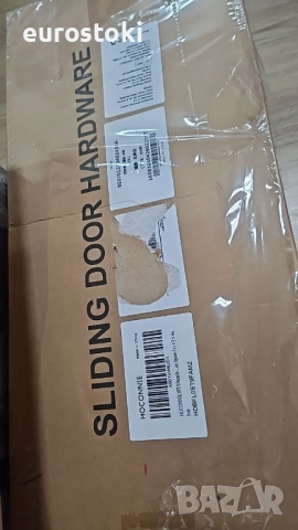 HOCONNIE Комплект за 4 двустранно сгъваеми плъзгащи се врати за плевня 274 см с релса за плъзгаща се, снимка 10 - Интериорни врати - 52515047