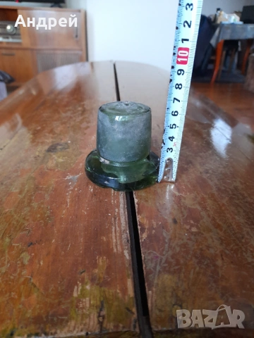 Стара стъклена запушалка,тапа #9, снимка 4 - Други ценни предмети - 53198616