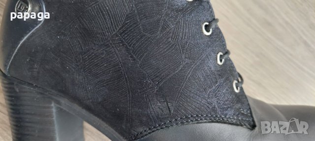 Боти изцало естествена кожа,тъмно мастилено синьо ,38, снимка 3 - Дамски боти - 43250457