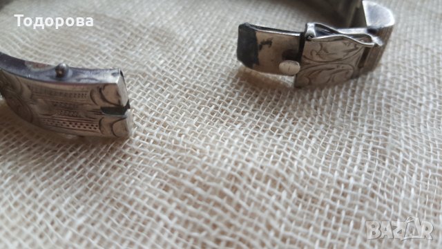 Сребърна старинна гривна, снимка 3 - Антикварни и старинни предмети - 28389648