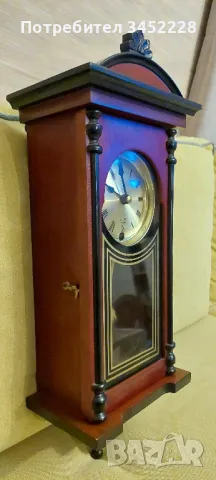 часовник механичен стенен работи за ценители отличен , снимка 2 - Стенни часовници - 49238475