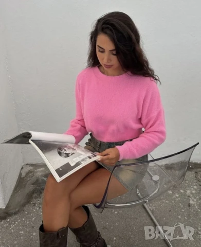 Изчистен дамски кашмирен пуловер , снимка 2 - Блузи с дълъг ръкав и пуловери - 50452343