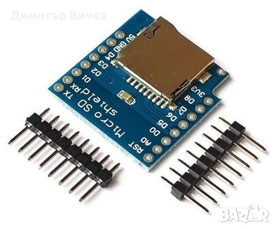 Шийлд microSD Card (tf) Reader за Wemos D1 mini ,  Arduino