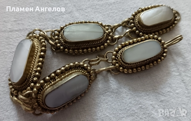 Старинна посребрена възрожденска гривна. , снимка 4 - Антикварни и старинни предмети - 52870819