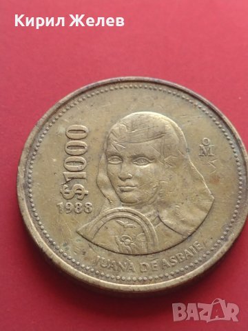 Монета 1000 долара 1988г. Мексико Перфектна много красива за КОЛЕКЦИОНЕРИ 41692