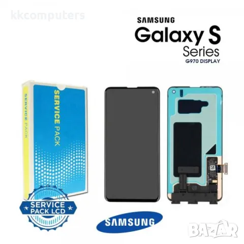 LCD Дисплей за Samsung SM-G970F Galaxy S10e / GH96-12251A / (Без Рамка) / Черен / Оригинал Service P, снимка 1 - Резервни части за телефони - 32544070