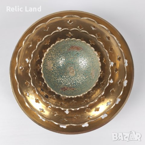 Сет купи от месинг, снимка 4 - Други ценни предмети - 43536627