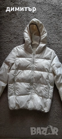 Пухено яке Calvin Klein перлено бяло -М