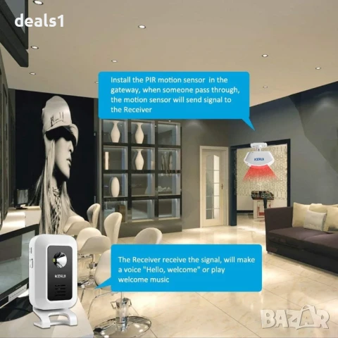 Kerui М7 Звънец с Камера и Сензор за движение Безжична Сплит Система, снимка 4 - Други стоки за дома - 50535850