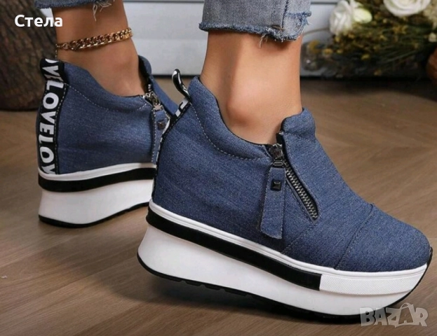 Маратонки на платформа , снимка 2 - Дамски ежедневни обувки - 52072119