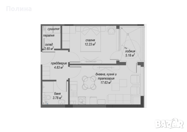 Апартаменти жк Малинова Долина, снимка 3 - Апартаменти - 52323907
