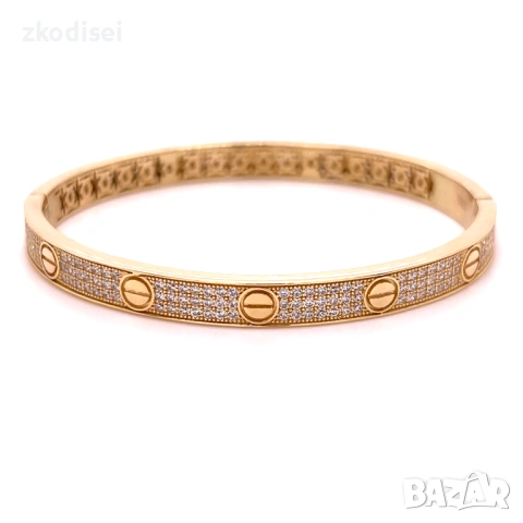 Златна дамска гривна Cartier 17,66гр. 14кр. проба:585 модел:36378-3, снимка 3 - Гривни - 53197880