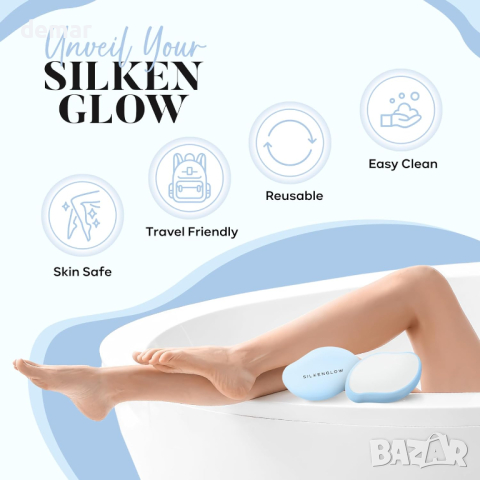 Silken Glow Premium Crystal Hair Remover Устройство за безболезнено обезкосмяване, дамски епилатор, снимка 5 - Епилатори - 44913394