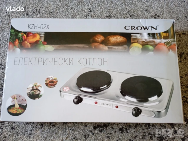 Електрически двоен котлон CROWN 2500W, снимка 5 - Котлони - 51393613