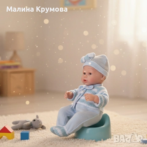 Реалистично бебе с аксесоари - 39см, снимка 3 - Кукли - 53167436