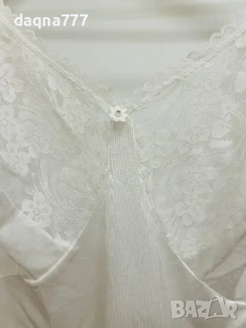 Бяла дамска нощница/ комбинезон S, снимка 2 - Нощници - 49415828