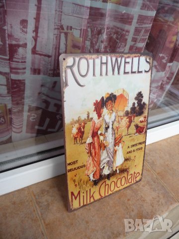 Метална табела храна шоколад млечен комичета кравички сладко, снимка 2 - Декорация за дома - 43452462