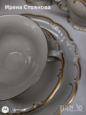 Сервиз за кафе Krister Porzellan-Manufaktur A.G. (1920 until 1952) (KPM), снимка 6 - Сервизи - 44855592