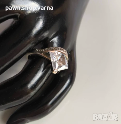 Нов сребърен пръстен 925 с фианити – 4,94 г, размер 17 мм, снимка 5 - Пръстени - 51408430