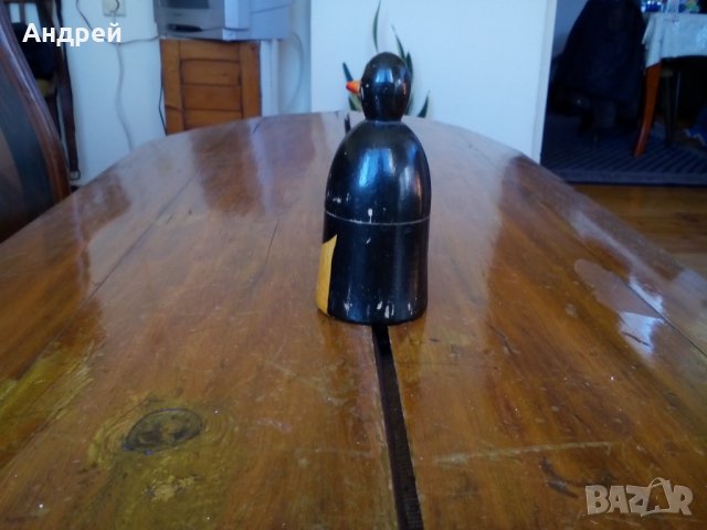 Стар дървен сувенир Пингвин, снимка 3 - Други ценни предмети - 28319455