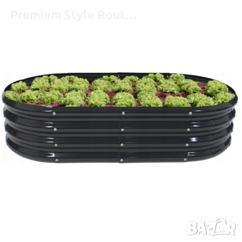 Овална леха за зеленчуци и цветя - модерна форма и здрава конструкция 240 х 120 х 30см, снимка 6 - Други стоки за дома - 53592447