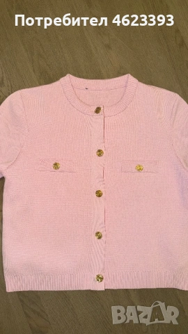 Розова жилетка с къс ръкав Zara, снимка 10 - Жилетки - 52565025