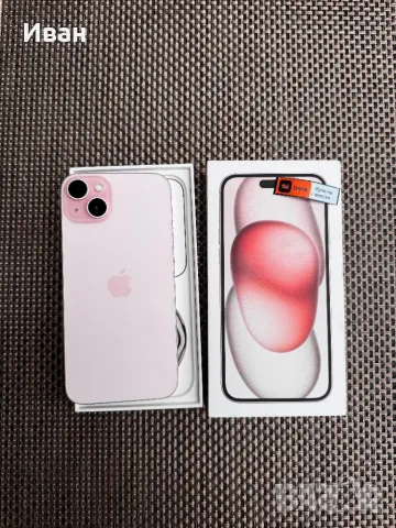 100%•iphone 15 plus*ЛИЗИНГ от 56лв айфон Pink 15 розов, снимка 1
