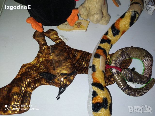 Малки плюшени играчки за момче, змия, прилеп, снимка 3 - Плюшени играчки - 35522391