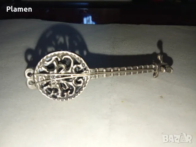 Струнен инструмент от сребро , снимка 1