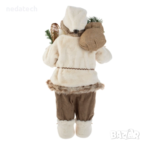Дядо Коледа, 63 см, екрю/кафяво, снимка 3 - Декорация за дома - 52287059