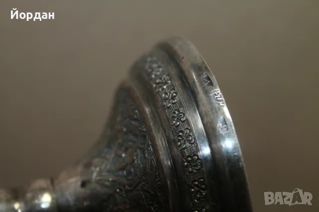 1 чифт сребърни свещници от царска Русия, снимка 16 - Антикварни и старинни предмети - 49212286