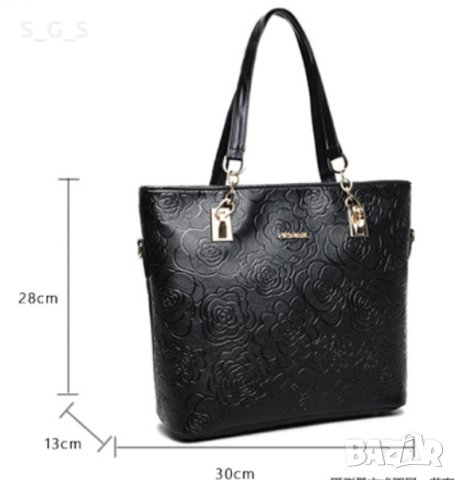 ✨Комплект от 6 броя луксозни дамски чанти /Цвят: Черен, снимка 2 - Чанти - 40681837
