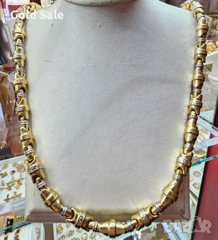 Златен синджир с кръст, снимка 2 - Колиета, медальони, синджири - 37521192