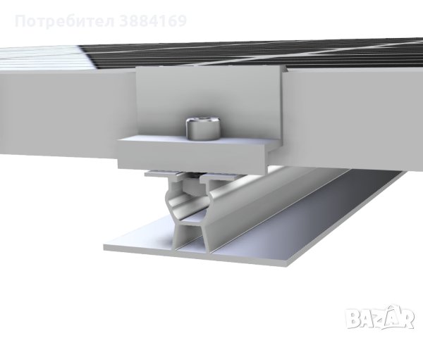 Алуминиев профил за соларни панели 36x32мм, с един канал, снимка 2 - Строителни материали - 44047844