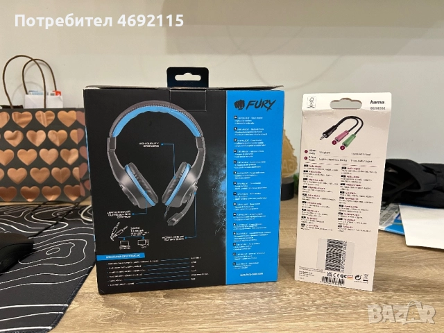Гейминг слушалки Fury Wildcat, снимка 2 - Слушалки, hands-free - 52922216