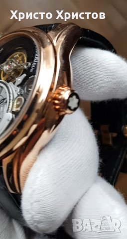 Мъжки луксозен часовник Montblanc Tourbillon, снимка 4 - Мъжки - 32817332