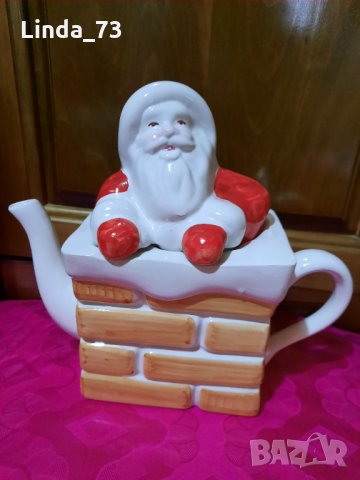 Голям италиански,коледен чайник-вмест.-1100мл.-НОВ. Закупен от Италия. , снимка 1