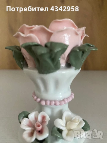 Порцеланов ретро свещник .Германия , снимка 2 - Антикварни и старинни предмети - 50723828