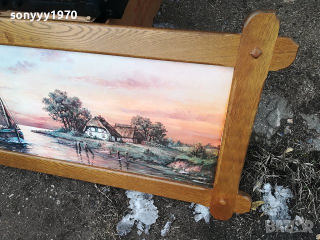 ГОЛЯМА КАРТИНА-121Х56СМ-СТРАХОТНА РАМКА 0102241538, снимка 6 - Антикварни и старинни предмети - 44083598